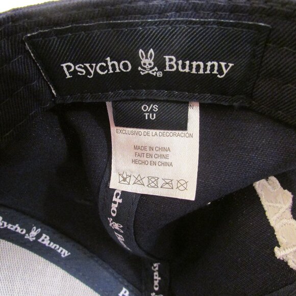 NEW Psycho Bunny navy hat with bunny skull and crossbones - Picture 7 of 7
